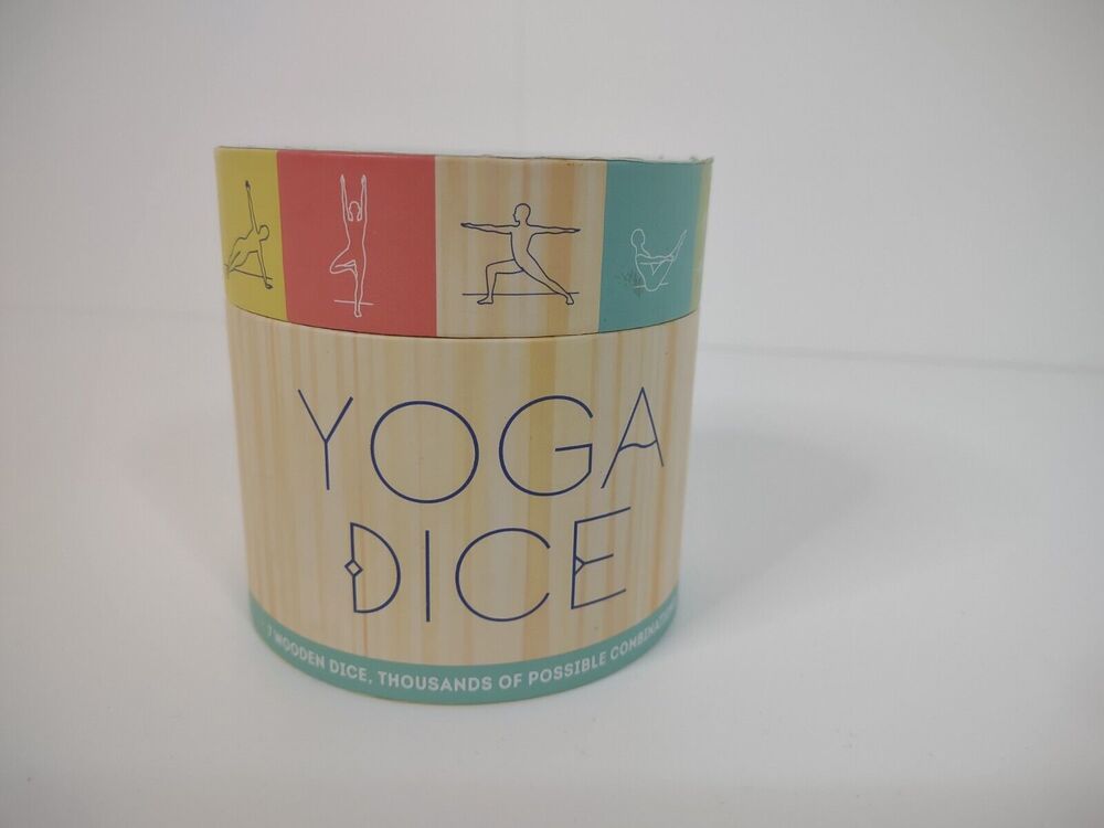 Yoga Dice 7 Wooden Dice Yoga Unlimited Pose Combos Chakra Meditation Fitness *